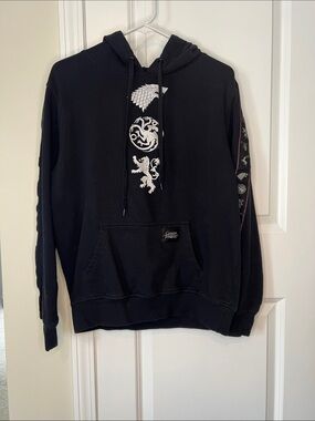 HBO Game of Thrones Black Sigil Hoodie - White Sigils